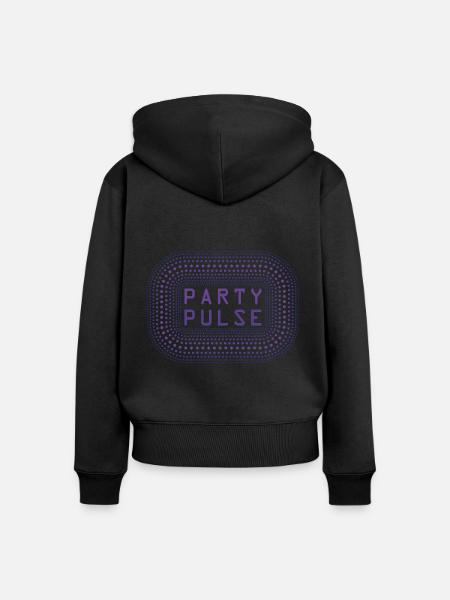 Pulse der Party - Frauen Premium Bio Zip Hoodie - Schwarz