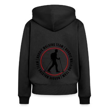 Nordic Walking Team Club Man - Women's Premium Organic Zip Hoodie - black - Back - Julia (174cm)