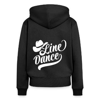Linedance Fan - Linedancing Country Fan - Geschenk - Frauen Premium Bio Zip Hoodie - Schwarz - Hinten - Julia (174cm)