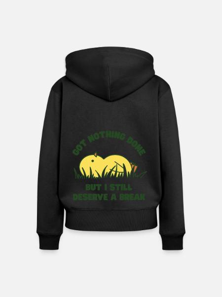 Nichts erledigt - Frauen Premium Bio Zip Hoodie - Schwarz
