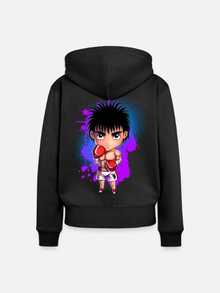 Boxen Chibi - Frauen Premium Bio Zip Hoodie - Schwarz