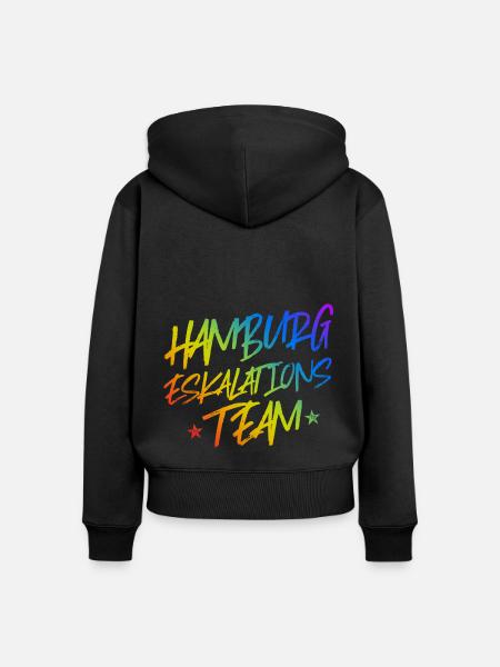Hamburg Eskalation - Frauen Premium Bio Zip Hoodie - Schwarz