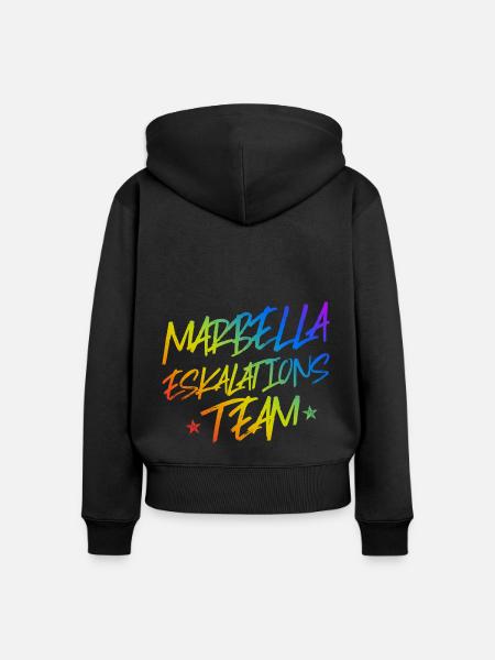 Marbella Eskalation - Frauen Premium Bio Zip Hoodie - Schwarz