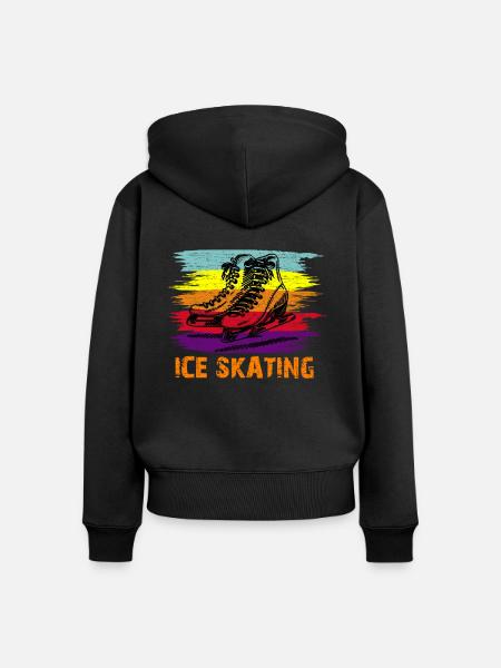 Massot Eislaufen Wurf - Frauen Premium Bio Zip Hoodie - Schwarz