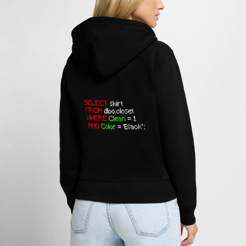 Programmeur Geek Computer Sweat à capuche zippé Premium bio Femme