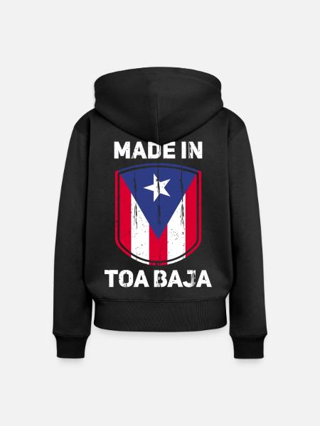 Puerto Rico - Frauen Premium Bio Zip Hoodie - Schwarz
