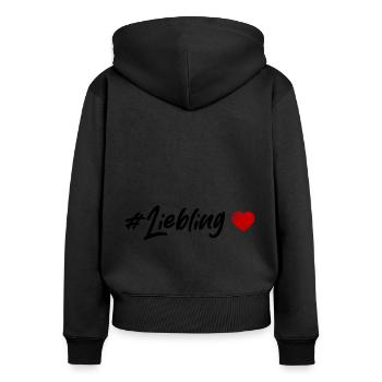 Darling Heart - Women's Premium Organic Zip Hoodie - black - Back - Julia (174cm)