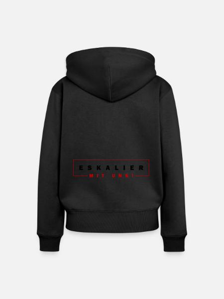 Eskalier mit uns - Frauen Premium Bio Zip Hoodie - Schwarz