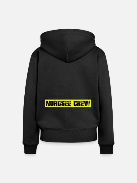 Nordsee Crew - Frauen Premium Bio Zip Hoodie - Schwarz