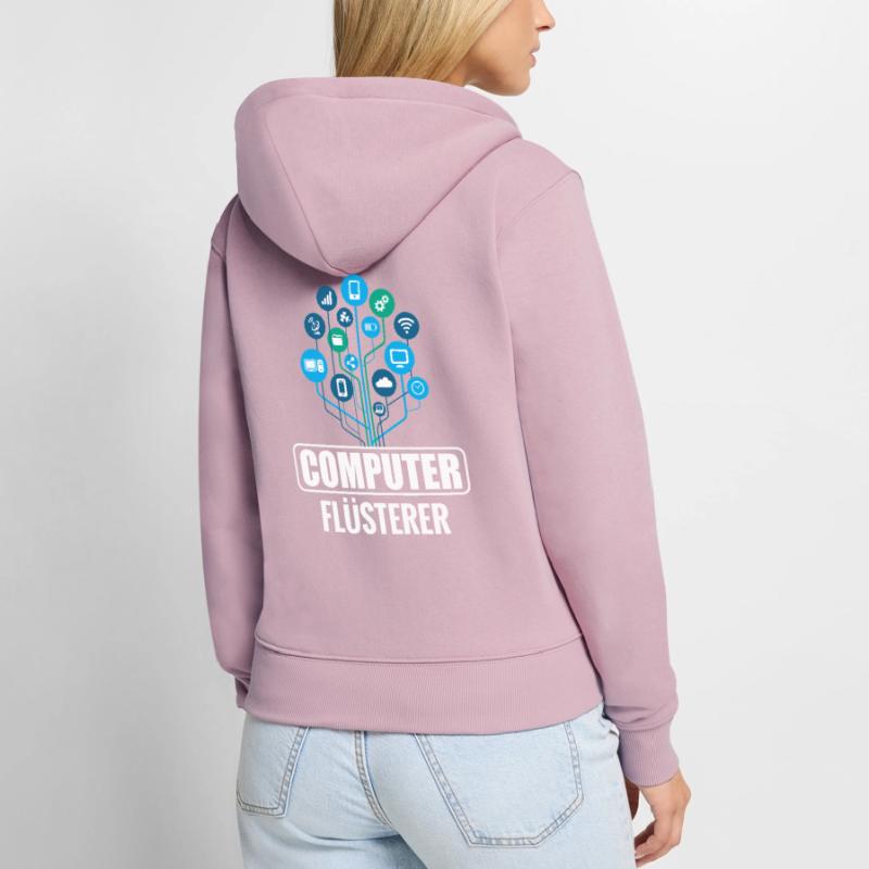 Programmierer Informatik Admin Computer Flüsterer Frauen Premium Bio Zip Hoodie