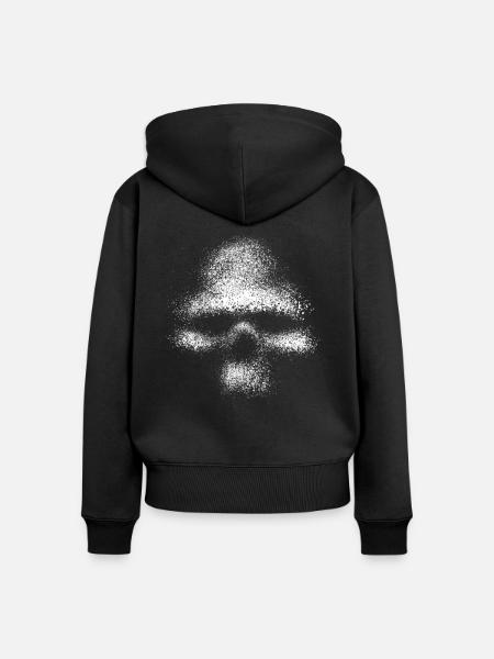 Ork Schädel - Frauen Premium Bio Zip Hoodie - Schwarz