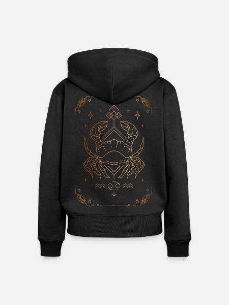 Krebszeichen: Sternbild - Frauen Premium Bio Zip Hoodie - Schwarz