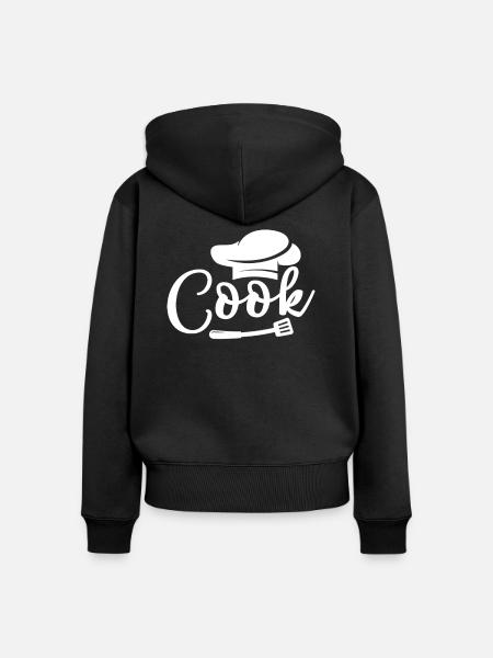 Cook Koch Geschenk - Frauen Premium Bio Zip Hoodie - Schwarz