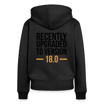 Recently Upgraded to Version 18.0 Gift - Women's Premium Organic Zip Hoodie - black - Back - Julia (174cm)