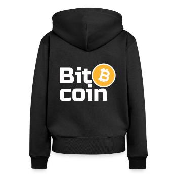 Bitcoin - Women's Premium Organic Zip Hoodie - black - Back - Julia (174cm)