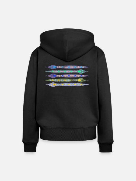 Schlangen - Frauen Premium Bio Zip Hoodie - Schwarz