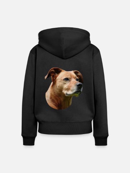 Staffordshire Bullterrier - Frauen Premium Bio Zip Hoodie - Schwarz