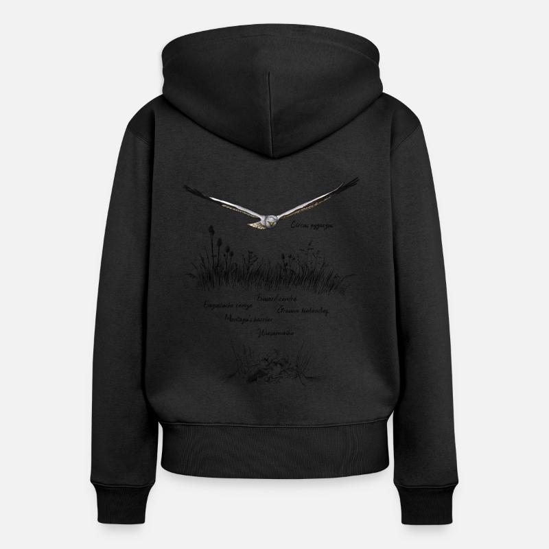 Consécration des prairies - Sweat à capuche zippé Premium bio Femme - noir