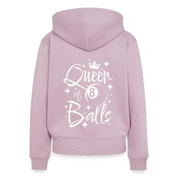 Pool billard queen of 8 balls - Frauen Premium Bio Zip Hoodie - Altrosa - Hinten - Julia (174cm)