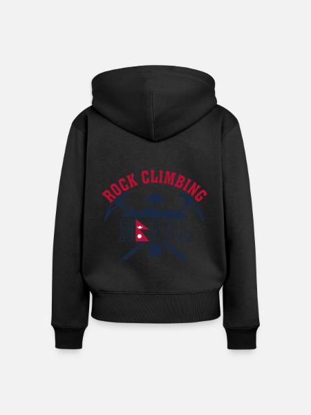 Nepal Felsklettern - Frauen Premium Bio Zip Hoodie - 