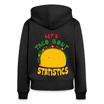 Taco Boutiquen Statistik - Frauen Premium Bio Zip Hoodie - Schwarz - Hinten - Julia (174cm)