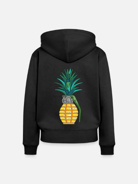 Ananas Granate - Frauen Premium Bio Zip Hoodie -
