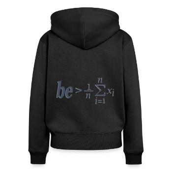 Statik - Frauen Premium Bio Zip Hoodie - Schwarz - Hinten - Julia (174cm)