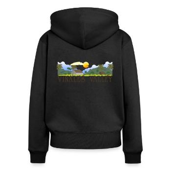 Vinales Valley - Women's Premium Organic Zip Hoodie - black - Back - Julia (174cm)