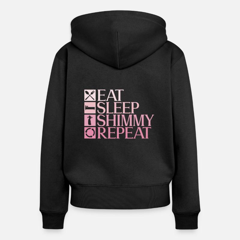 Danse du ventre Danseuse du ventre Danse Danseur Cadeau - Sweat à capuche zippé Premium bio Femme - noir