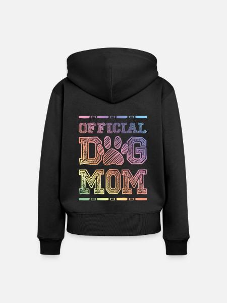 Hunde Mama - Frauen Premium Bio Zip Hoodie - Schwarz