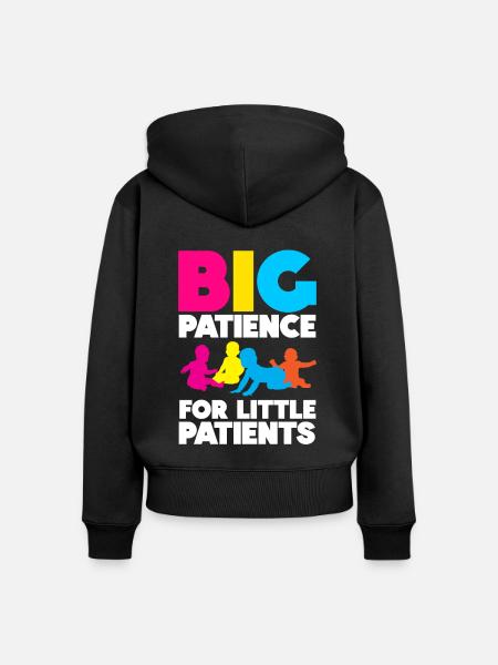 Kinder Krankenschwester Säugling Pädiatrie - Frauen Premium Bio Zip Hoodie - Schwarz