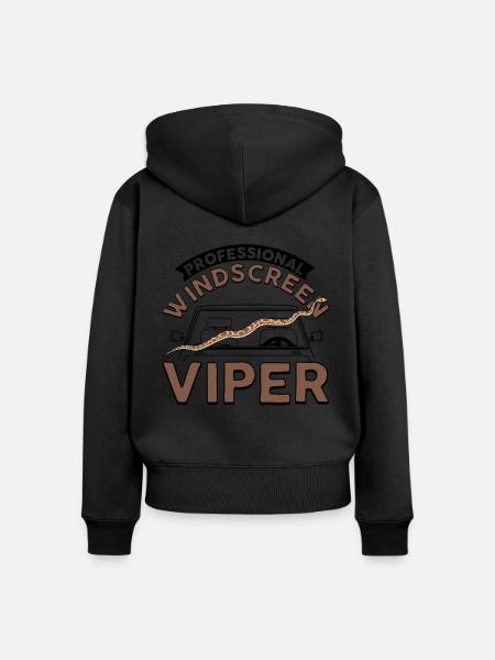 Professionelle Windschutzscheiben-Viper - Frauen Premium Bio Zip Hoodie - 