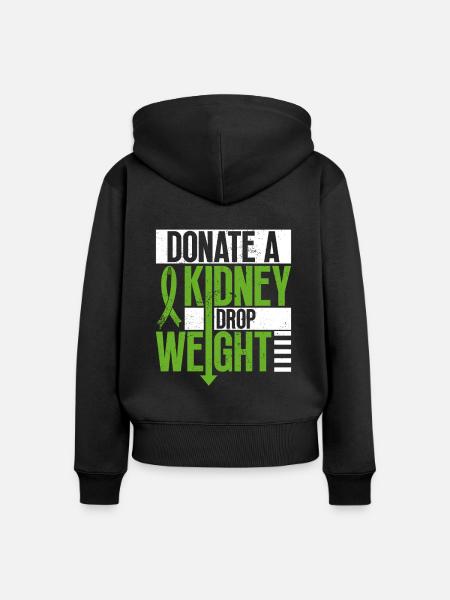 Organspender Niere Organtransplantation - Frauen Premium Bio Zip Hoodie - Schwarz