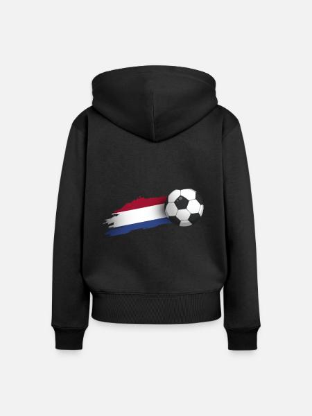 Niederlande Fußball Geschenk - Frauen Premium Bio Zip Hoodie - Schwarz