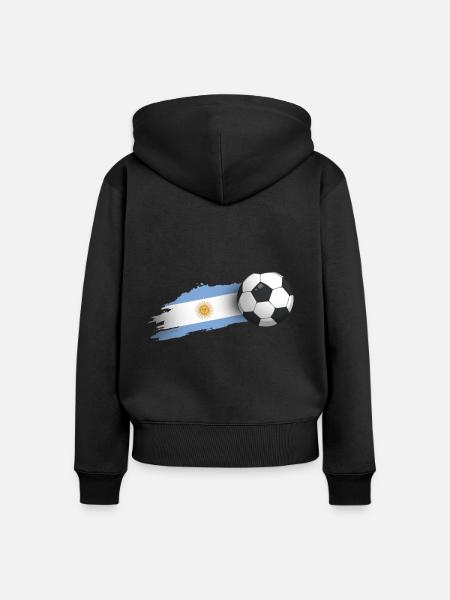 Argentinien fußball geschenk - Frauen Premium Bio Zip Hoodie - Schwarz