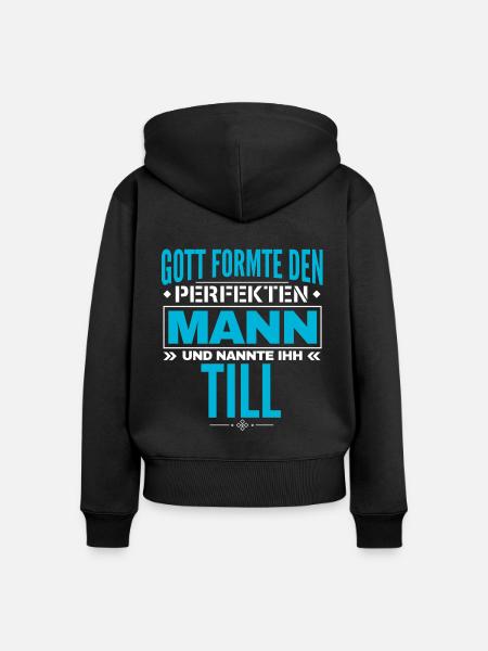 Till Name Design - Frauen Premium Bio Zip Hoodie - Schwarz