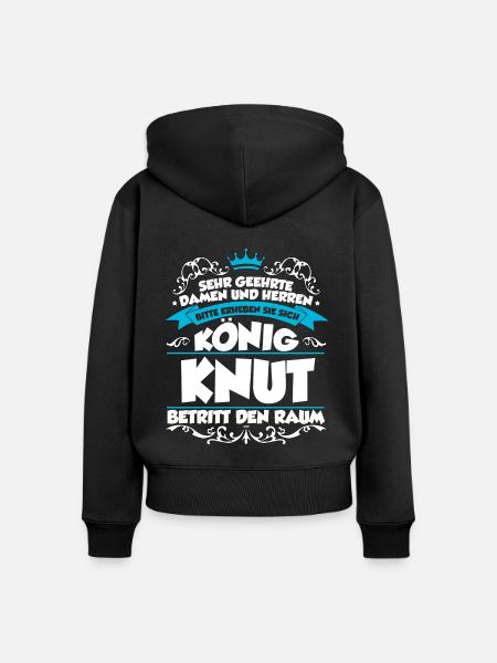 Knut Name Design - Frauen Premium Bio Zip Hoodie - Schwarz