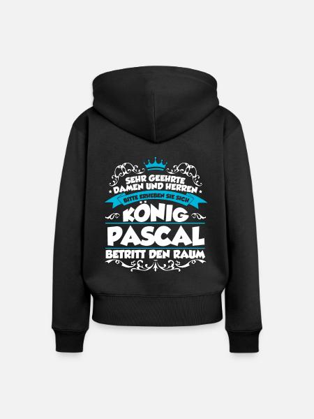 Pascal Name Design - Frauen Premium Bio Zip Hoodie - Schwarz