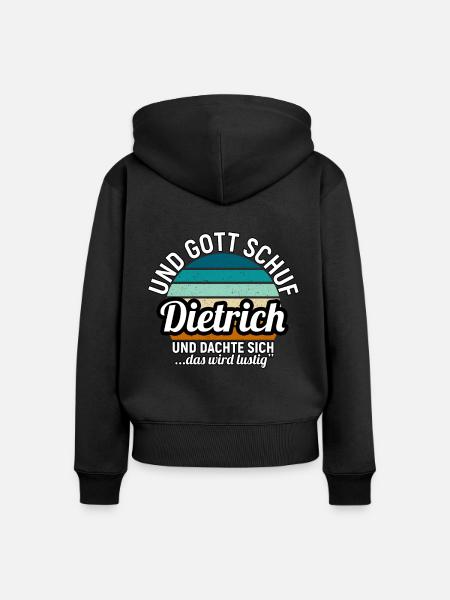 Dominic - Frauen Premium Bio Zip Hoodie - Schwarz