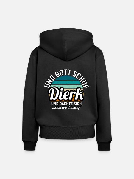 Dietmar - Frauen Premium Bio Zip Hoodie - Schwarz