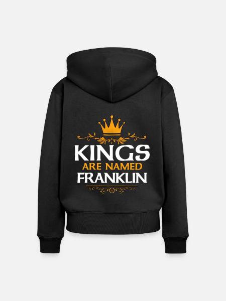 Franklin - Frauen Premium Bio Zip Hoodie - Schwarz