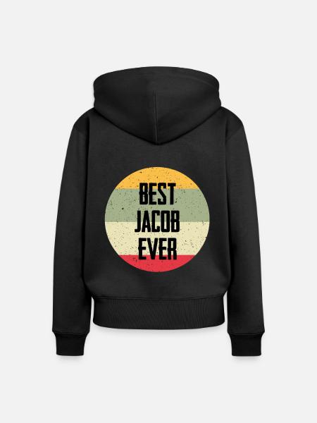Best Jacob Ever - Frauen Premium Bio Zip Hoodie - Schwarz