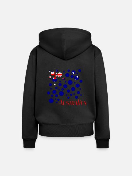 Australien Australia - Frauen Premium Bio Zip Hoodie - Schwarz
