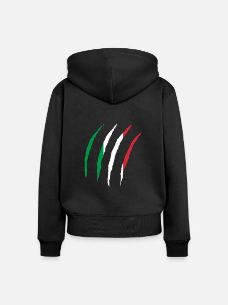 Italy - Frauen Premium Bio Zip Hoodie - Schwarz