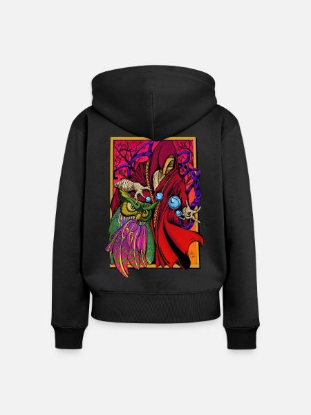 Schöpfer der Universen - Frauen Premium Bio Zip Hoodie - Schwarz