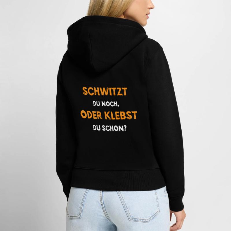 Schwitzen oder Kleben? Frauen Premium Bio Zip Hoodie