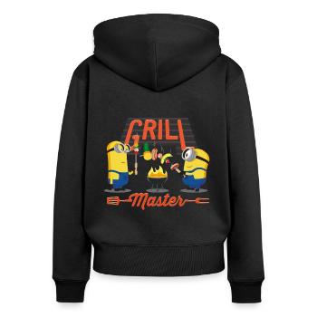Minions Grill Master - Women's Premium Organic Zip Hoodie - black - Back - Julia (174cm)