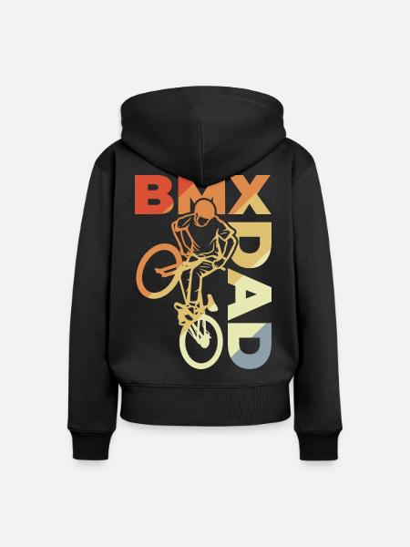 BMX Dad - Frauen Premium Bio Zip Hoodie - Schwarz