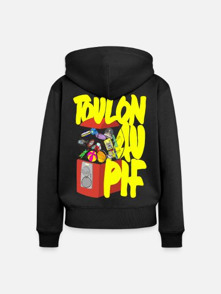 Toulon im Pif - Frauen Premium Bio Zip Hoodie - Schwarz