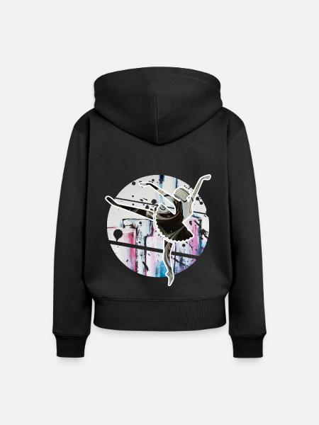 Ballet Danse - Sweat à capuche zippé Premium bio Femme - noir